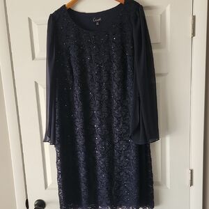 Navy Sequin Dress